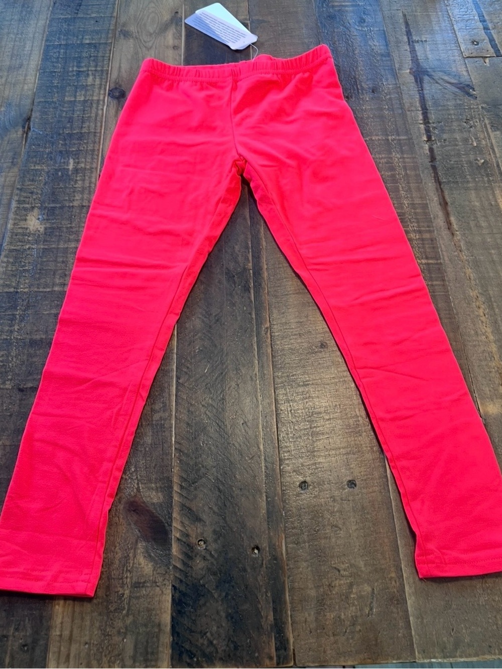 Dot Dot Smile size 7 girls solid bright pink leggings new